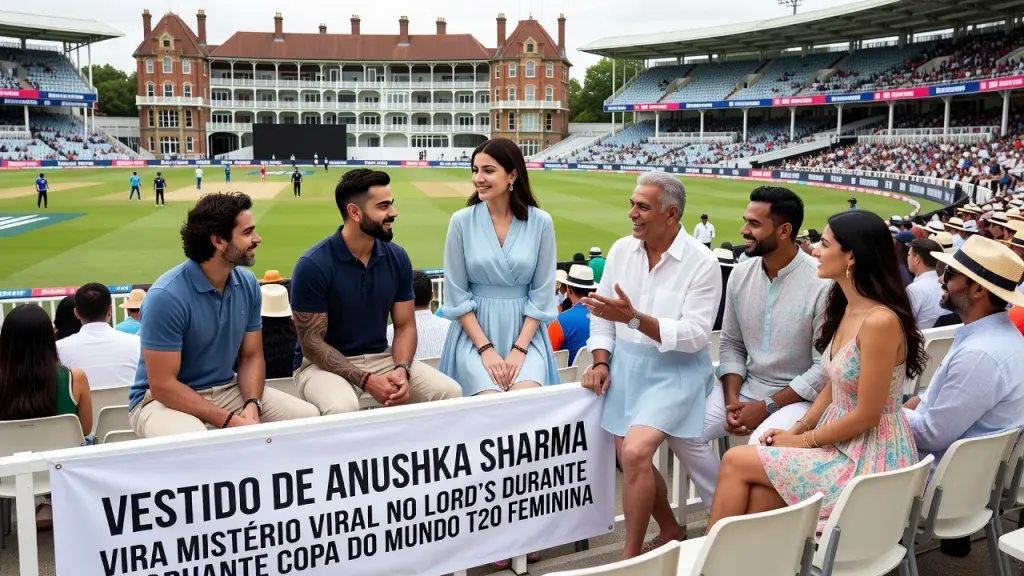 Vestido de Anushka Sharma vira mistério viral no Lord's durante Copa do Mundo T20 Feminina